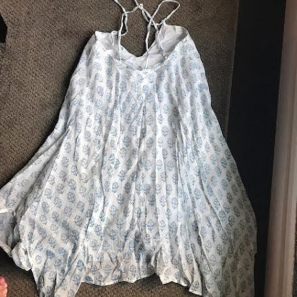Blue and White Gauzy Cotton Sundress - Picture 3 of 3